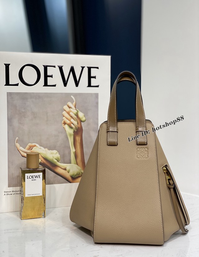 Loewe專櫃新顏色女包吊床包 羅意威經典小牛皮Hammock bag手提肩背包 10166 lyw1198